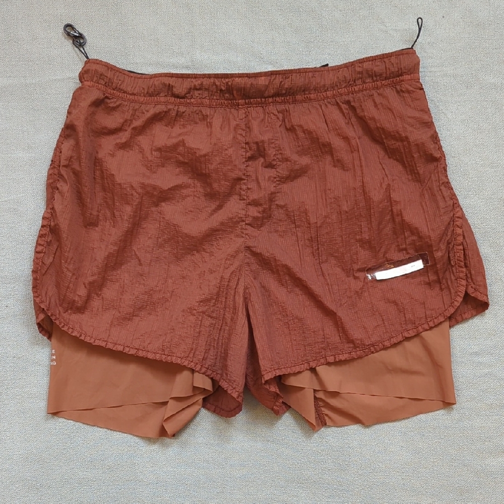 Men's Athletic 2-in-1 Running Shorts — Rust
